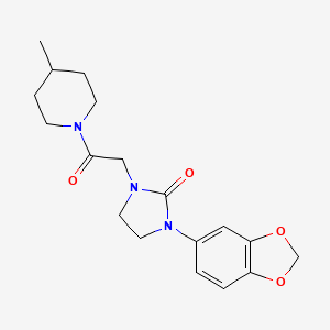 1-(Benzo[d][1,3]dioxol-5-yl)-3-(2-(4-methylpiperidin-1-yl)-2-oxoethyl)imidazolidin-2-one
