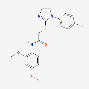 2-((1-(4-chlorophenyl)-1H-imidazol-2-yl)thio)-N-(2,4-dimethoxyphenyl)acetamide