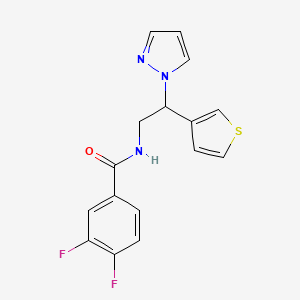 N-(2-(1H-pyrazol-1-yl)-2-(thiophen-3-yl)ethyl)-3,4-difluorobenzamide