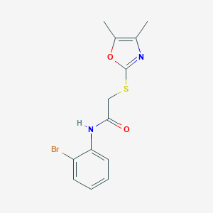 N-(2-bromophenyl)-2-[(4,5-dimethyl-1,3-oxazol-2-yl)sulfanyl]acetamide