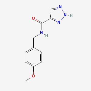 molecular formula C11H12N4O2 B2771211 N-(4-甲氧基苄基)-1H-1,2,3-噻二唑-5-羧酰胺 CAS No. 1492481-26-1