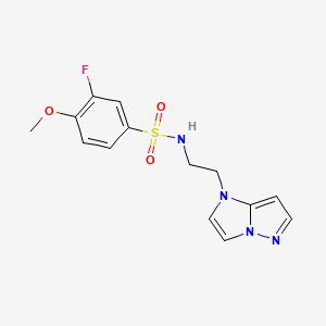 N-(2-(1H-imidazo[1,2-b]pyrazol-1-yl)ethyl)-3-fluoro-4-methoxybenzenesulfonamide