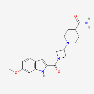 1-(1-(6-methoxy-1H-indole-2-carbonyl)azetidin-3-yl)piperidine-4-carboxamide
