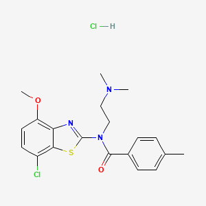 N-(7-chloro-4-methoxybenzo[d]thiazol-2-yl)-N-(2-(dimethylamino)ethyl)-4-methylbenzamide hydrochloride