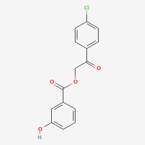 2-(4-Chlorophenyl)-2-oxoethyl 3-hydroxybenzoate