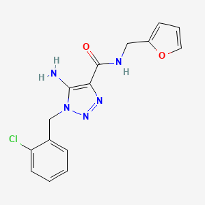 5-amino-1-(2-chlorobenzyl)-N-(furan-2-ylmethyl)-1H-1,2,3-triazole-4-carboxamide