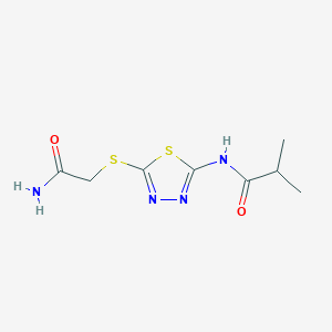 N-(5-((2-amino-2-oxoethyl)thio)-1,3,4-thiadiazol-2-yl)isobutyramide