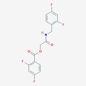 molecular formula C16H11F4NO3 B2771247 2-((2,4-Difluorobenzyl)amino)-2-oxoethyl 2,4-difluorobenzoate CAS No. 1291859-26-1