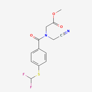 methyl 2-[N-(cyanomethyl)-1-{4-[(difluoromethyl)sulfanyl]phenyl}formamido]acetate