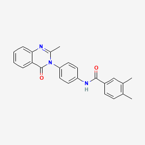 3,4-dimethyl-N-[4-(2-methyl-4-oxoquinazolin-3-yl)phenyl]benzamide