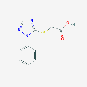molecular formula C10H9N3O2S B277126 [(1-phenyl-1H-1,2,4-triazol-5-yl)sulfanyl]acetic acid 