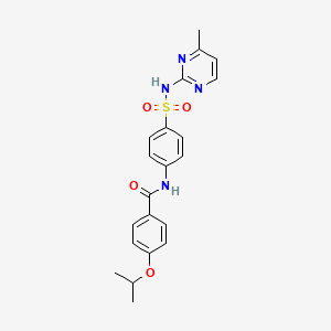 4-isopropoxy-N-(4-(N-(4-methylpyrimidin-2-yl)sulfamoyl)phenyl)benzamide