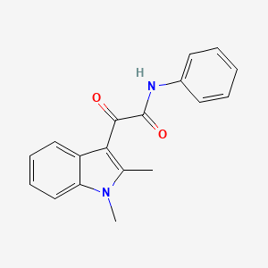 molecular formula C18H16N2O2 B2771279 2-(1,2-dimethyl-1H-indol-3-yl)-2-oxo-N-phenylacetamide CAS No. 862831-35-4