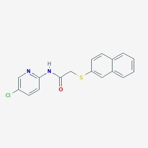 N-(5-chloro-2-pyridinyl)-2-(2-naphthylsulfanyl)acetamide