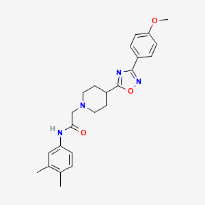 N-(3,4-dimethylphenyl)-2-(4-(3-(4-methoxyphenyl)-1,2,4-oxadiazol-5-yl)piperidin-1-yl)acetamide