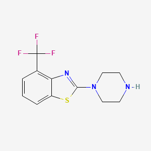 molecular formula C12H12F3N3S B2771311 2-(哌嗪-1-基)-4-(三氟甲基)苯并[d]噻唑 CAS No. 1421485-21-3