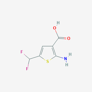 molecular formula C6H5F2NO2S B2771314 2-Amino-5-(difluoromethyl)thiophene-3-carboxylic acid CAS No. 2248379-50-0