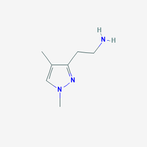 molecular formula C7H13N3 B2771321 2-(1,4-Dimethyl-1H-pyrazol-3-yl)ethan-1-amine CAS No. 1514209-05-2