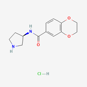 (R)-N-(Pyrrolidin-3-yl)-2,3-dihydrobenzo[b][1,4]dioxine-6-carboxamide hydrochloride