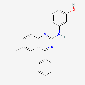 molecular formula C21H17N3O B2771327 3-[(6-甲基-4-苯基喹唑啉-2-基)氨基]苯酚 CAS No. 899726-59-1