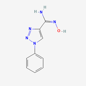 molecular formula C9H9N5O B2771328 N'-Hydroxy-1-phenyl-1H-1,2,3-triazole-4-carboximidamide CAS No. 1824861-57-5