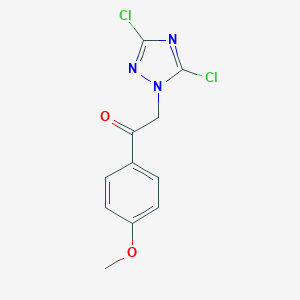 molecular formula C11H9Cl2N3O2 B277133 2-(3,5-dichloro-1H-1,2,4-triazol-1-yl)-1-(4-methoxyphenyl)ethanone 