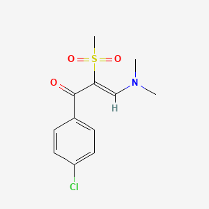 molecular formula C12H14ClNO3S B2771331 1-(4-Chlorophenyl)-3-(dimethylamino)-2-(methylsulfonyl)-2-propen-1-one CAS No. 344275-55-4