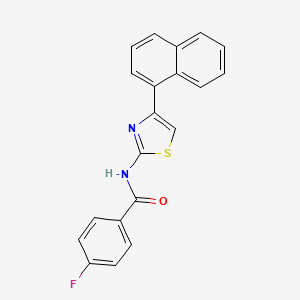4-fluoro-N-[4-(naphthalen-1-yl)-1,3-thiazol-2-yl]benzamide
