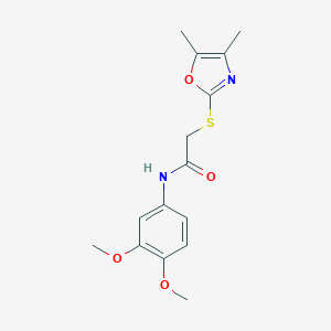 N-(3,4-dimethoxyphenyl)-2-[(4,5-dimethyl-1,3-oxazol-2-yl)sulfanyl]acetamide