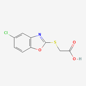 molecular formula C9H6ClNO3S B2771361 [(5-Chlorobenzoxazol-2-yl)thio]acetic acid CAS No. 149739-12-8