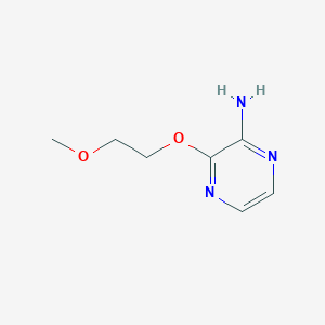 molecular formula C7H11N3O2 B2771362 2-Pyrazinamine, 3-(2-methoxyethoxy)- CAS No. 1400820-53-2