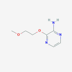 molecular formula C7H11N3O2 B2771362 2-吡嗪胺, 3-(2-甲氧基乙氧基)- CAS No. 1400820-53-2