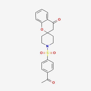 molecular formula C21H21NO5S B2771370 1'-((4-Acetylphenyl)sulfonyl)spiro[chroman-2,4'-piperidin]-4-one CAS No. 877811-47-7