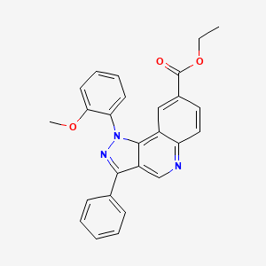 ethyl 1-(2-methoxyphenyl)-3-phenyl-1H-pyrazolo[4,3-c]quinoline-8-carboxylate
