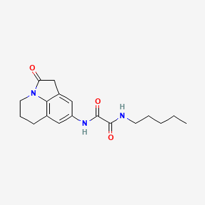 N1-(2-oxo-2,4,5,6-tetrahydro-1H-pyrrolo[3,2,1-ij]quinolin-8-yl)-N2-pentyloxalamide
