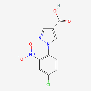 molecular formula C10H6ClN3O4 B2771385 1-(4-chloro-2-nitrophenyl)-1H-pyrazole-4-carboxylic acid CAS No. 1006952-38-0