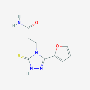3-[3-(furan-2-yl)-5-sulfanyl-4H-1,2,4-triazol-4-yl]propanamide