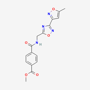 Methyl 4-(((3-(5-methylisoxazol-3-yl)-1,2,4-oxadiazol-5-yl)methyl)carbamoyl)benzoate