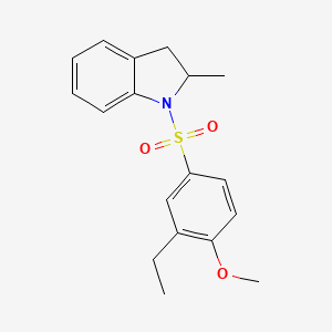 1-((3-Ethyl-4-methoxyphenyl)sulfonyl)-2-methylindoline