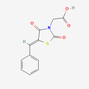 molecular formula C12H9NO4S B2771395 (5-Benzylidene-2,4-dioxo-1,3-thiazolidin-3-yl)acetic acid CAS No. 1810709-81-9