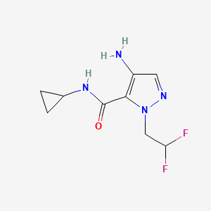 molecular formula C9H12F2N4O B2771399 4-Amino-N-cyclopropyl-1-(2,2-difluoroethyl)-1H-pyrazole-5-carboxamide CAS No. 2101197-12-8