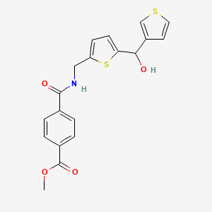 Methyl 4-(((5-(hydroxy(thiophen-3-yl)methyl)thiophen-2-yl)methyl)carbamoyl)benzoate