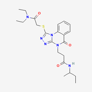 N-(sec-butyl)-3-[1-{[2-(diethylamino)-2-oxoethyl]thio}-5-oxo[1,2,4]triazolo[4,3-a]quinazolin-4(5H)-yl]propanamide