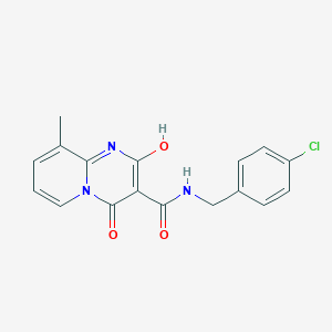 molecular formula C17H14ClN3O3 B2771420 N-(4-chlorobenzyl)-2-hydroxy-9-methyl-4-oxo-4H-pyrido[1,2-a]pyrimidine-3-carboxamide CAS No. 886894-49-1
