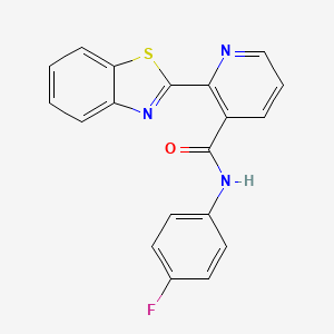 B2771422 2-(benzo[d]thiazol-2-yl)-N-(4-fluorophenyl)nicotinamide CAS No. 880620-99-5