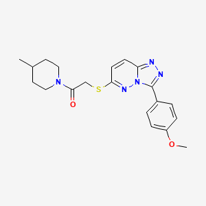 2-((3-(4-Methoxyphenyl)-[1,2,4]triazolo[4,3-b]pyridazin-6-yl)thio)-1-(4-methylpiperidin-1-yl)ethanone