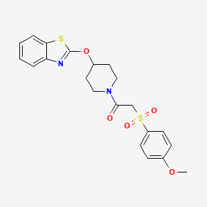 1-(4-(Benzo[d]thiazol-2-yloxy)piperidin-1-yl)-2-((4-methoxyphenyl)sulfonyl)ethanone