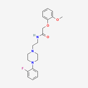 N-(2-(4-(2-fluorophenyl)piperazin-1-yl)ethyl)-2-(2-methoxyphenoxy)acetamide