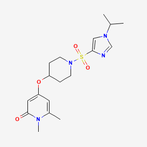4-((1-((1-isopropyl-1H-imidazol-4-yl)sulfonyl)piperidin-4-yl)oxy)-1,6-dimethylpyridin-2(1H)-one