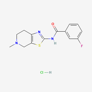 3-fluoro-N-(5-methyl-4,5,6,7-tetrahydrothiazolo[5,4-c]pyridin-2-yl)benzamide hydrochloride